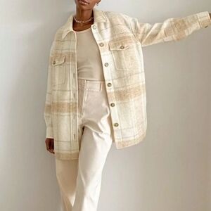 Aritzia Wilfred The Ganna Shirt Jacket Wool Alpaca Size Small